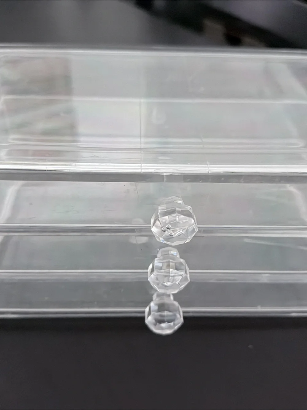 Set of 3 Transparent Acrylic Jewelry Box 5 Drawers Storage and Organizer